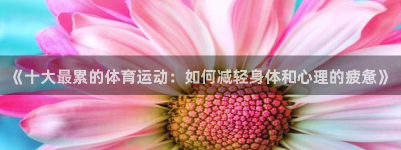 JJB竞技宝官方正版app开户：《十大最累的体育运动