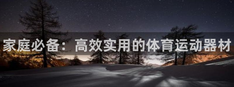 竞技宝官网链接：家庭必备：高效实用的体育运动器材